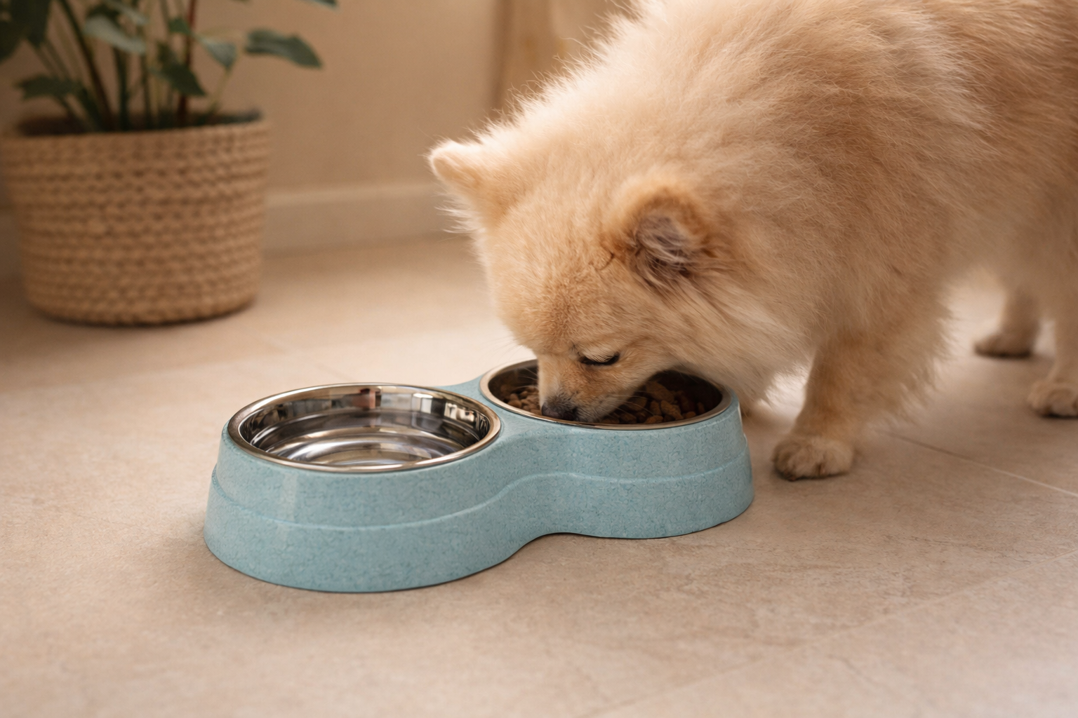 Double Pet Feeding Bowl