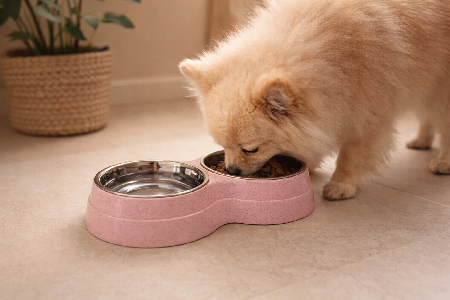 Double Pet Feeding Bowl