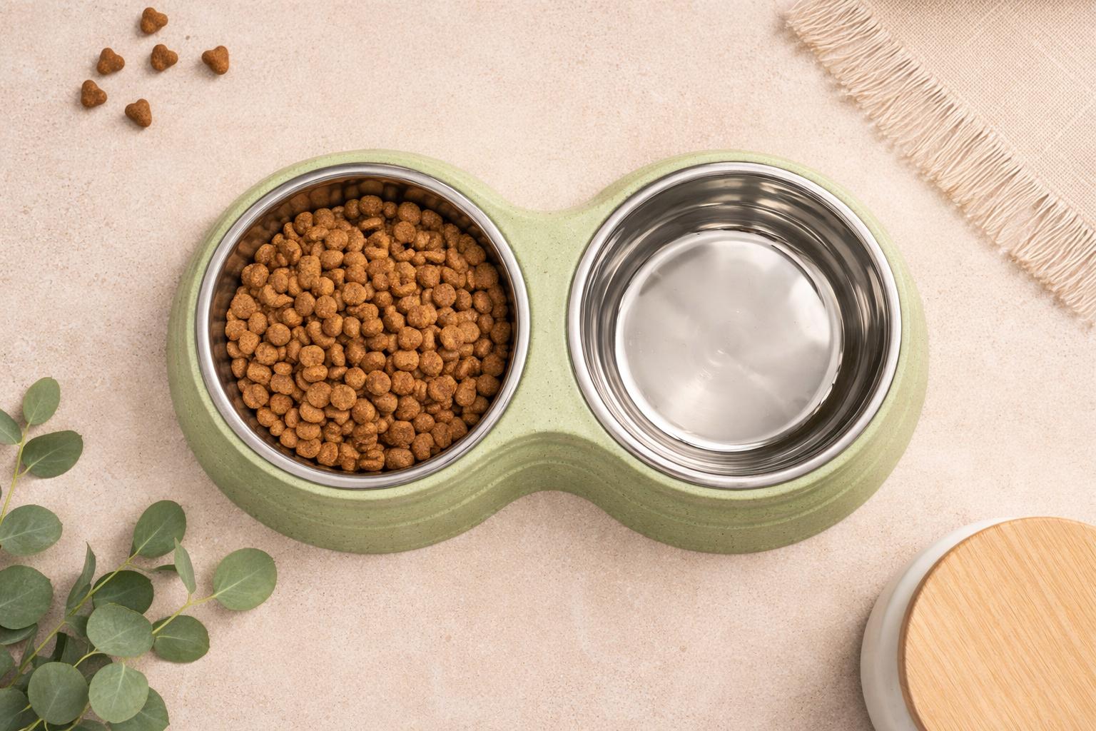 Double Pet Feeding Bowl