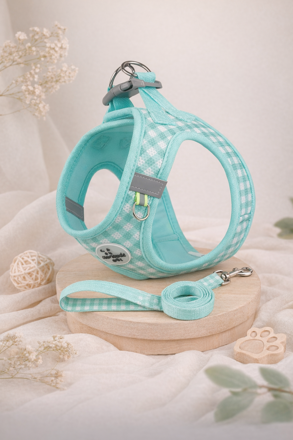 Plaid Cat Harness Set