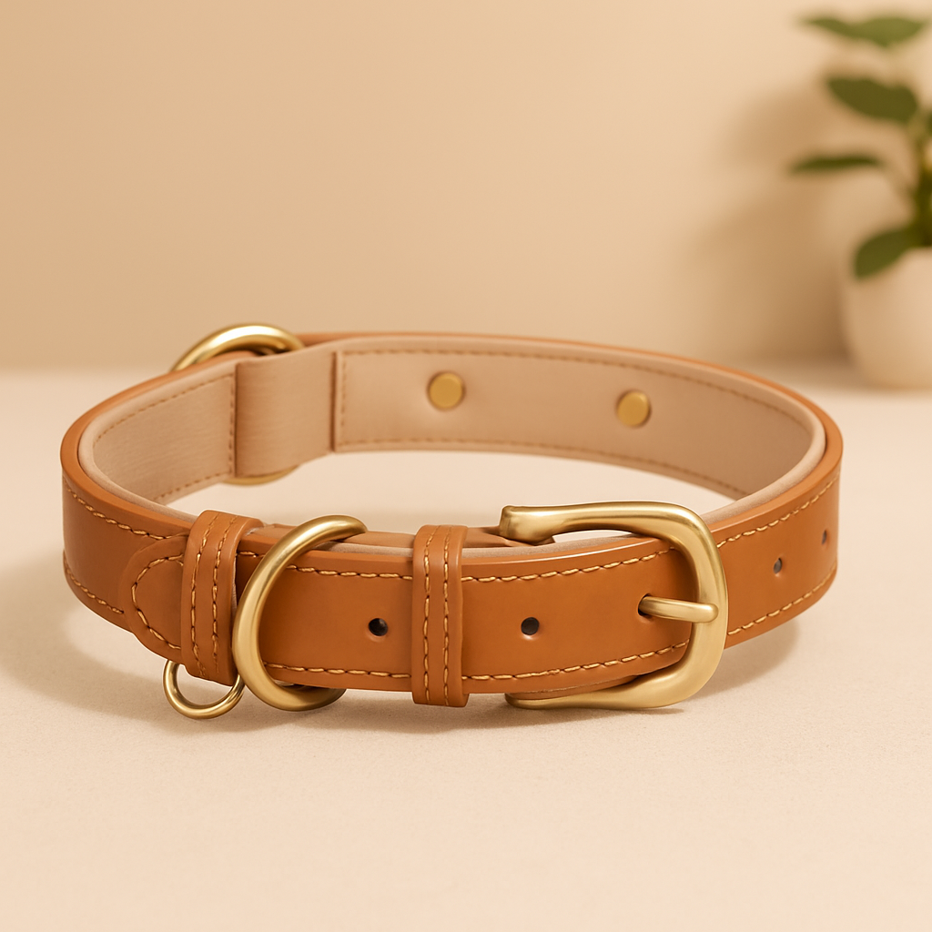 Padded Leather Dog Collar