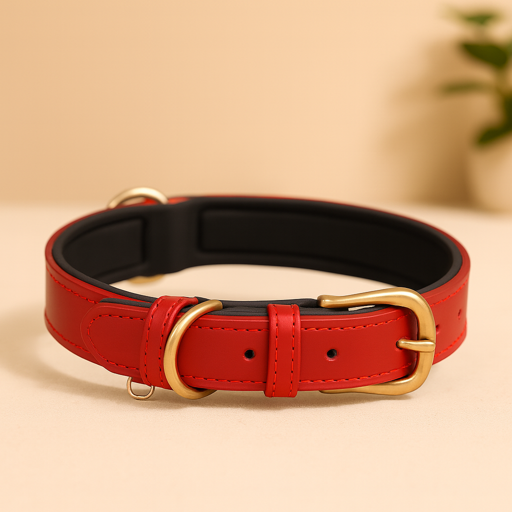 Padded Leather Dog Collar