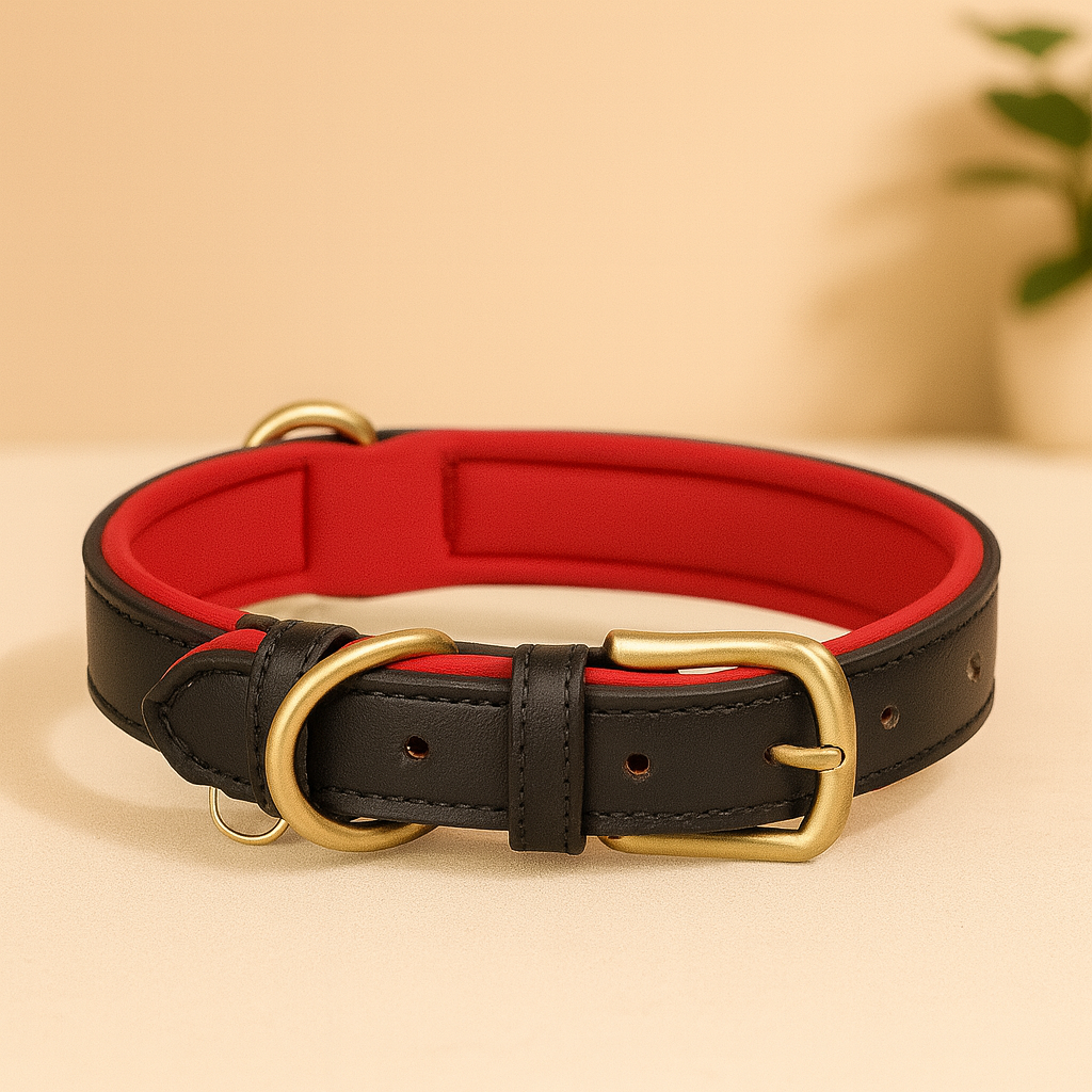 Padded Leather Dog Collar