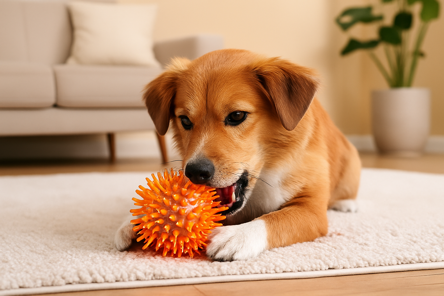 Squeaky Chew Ball Toy